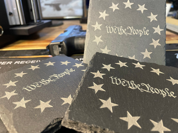 We The People, stone coasters (TWO PACK)