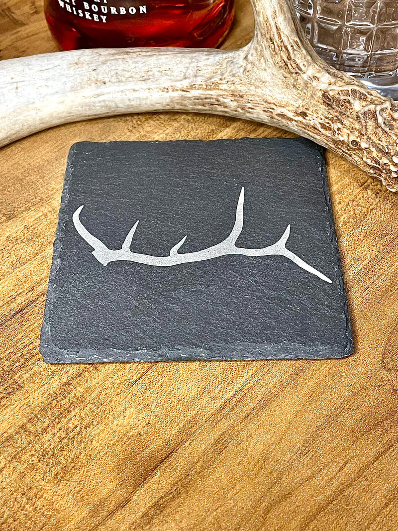 Elk Antler Coasters (2 pack)